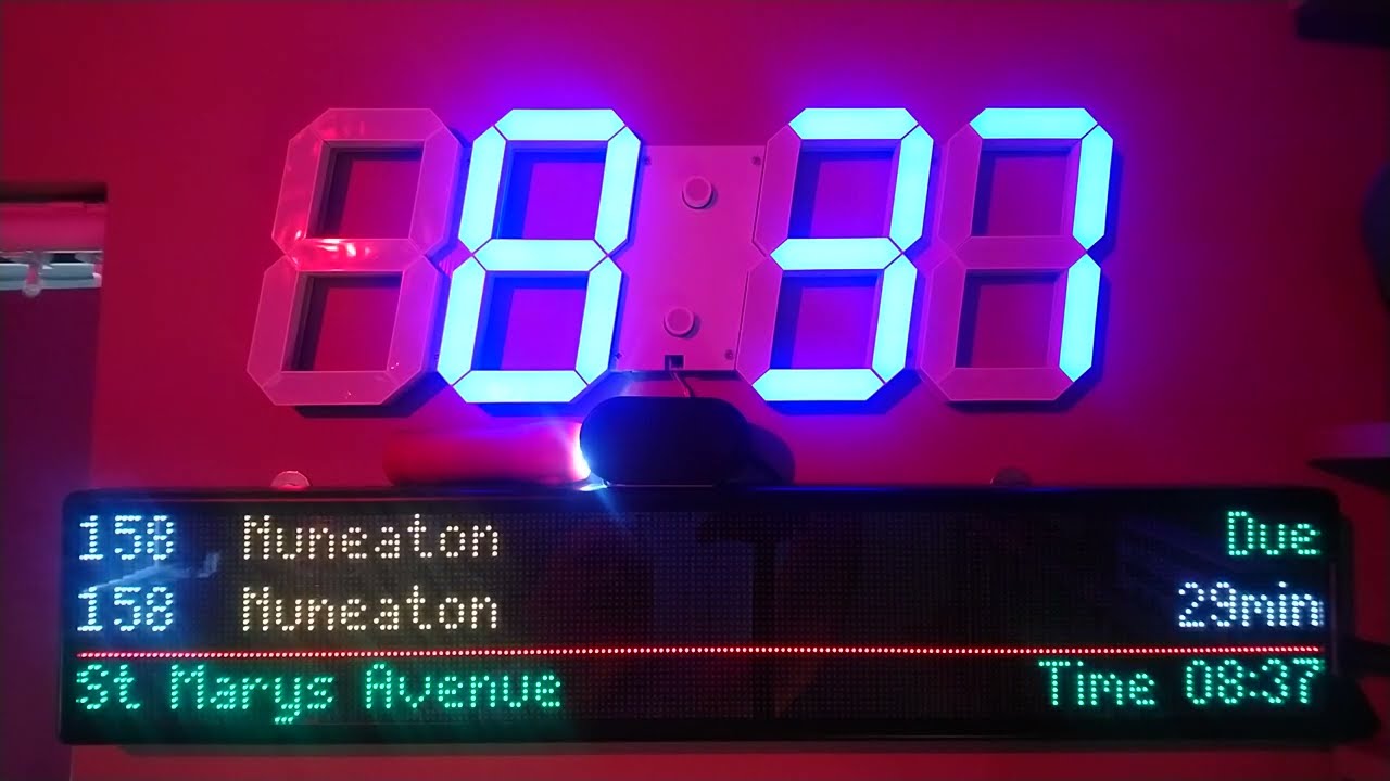Departure Board Showing a Bus Stop in Leicester