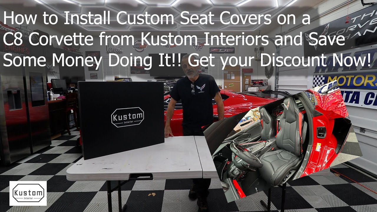 Как установить нестандартные чехлы на сиденья в Corvette C8 от Kustom Interiors.com