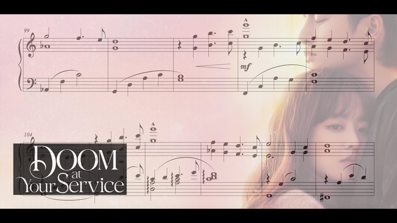 🎶 어느 날 우리 집 현관으로 멸망이 들어왔다 🎶 BGM - Doom At Your Service - '5 short pieces' (piano w. sheet music)