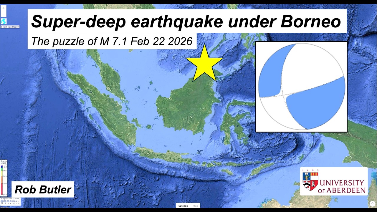 Super-deep earthquake under Borneo : the puzzle of M 7.1 February 2026