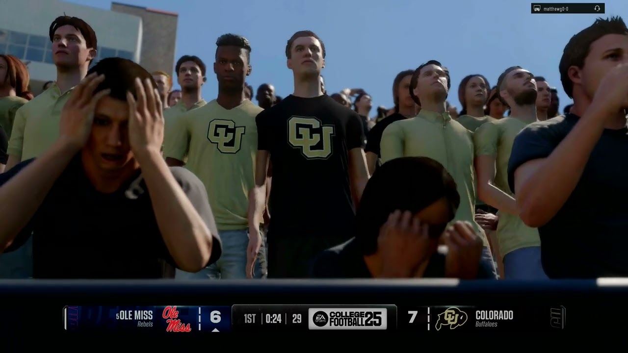 Ole Miss Rebels Versus Colorado / Broooken Versus matthewg0-0 #ncaa25 #collegefootballgame  #endzone