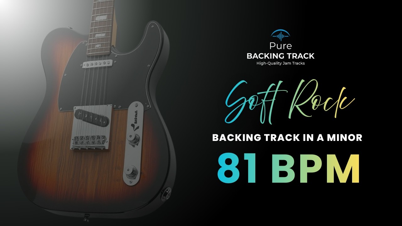 🎸Soft Rock Guitar Backing Track in A Minor | 81 BPM Jam Track