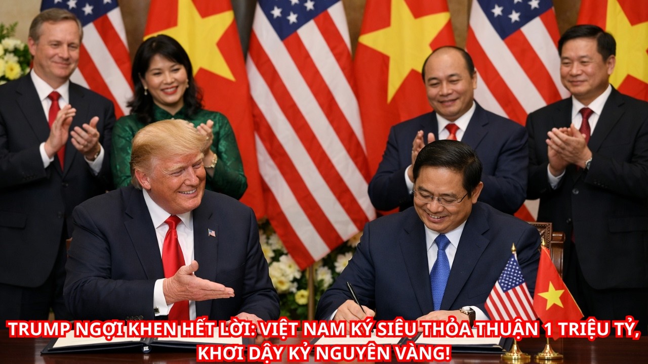 TRUMP NGỢI KHEN HẾT LỜI: VIỆT NAM KÝ SIÊU THỎA THUẬN 1 TRIỆU TỶ, KHƠI DẬY KỶ NGUYÊN VÀNG!