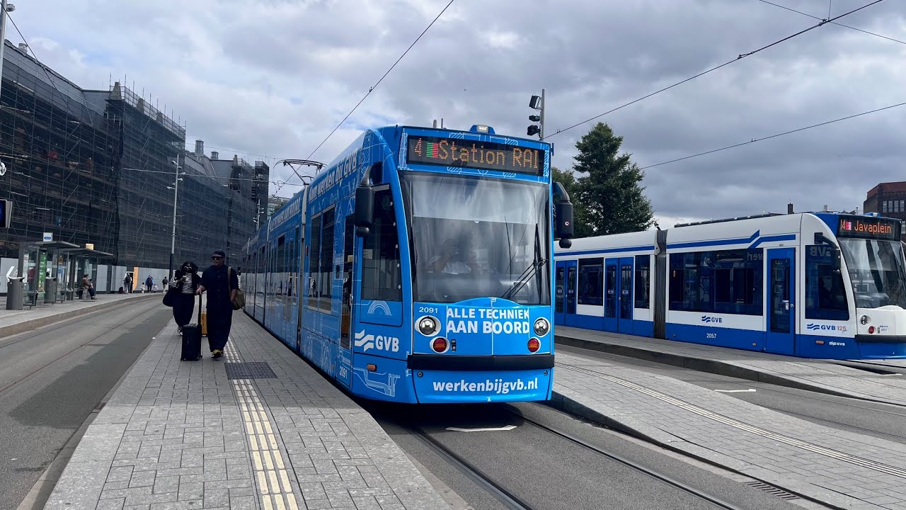 GVB Amsterdam Tramlijn 4 Centraal Station - Station RAI | Siemens Combino | September 2025