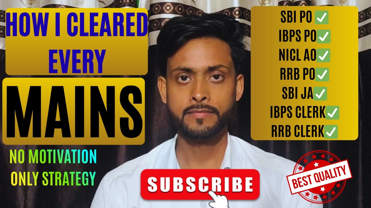 How I Cleared All Bank PO & Clerk Mains Exams | Real Strategy