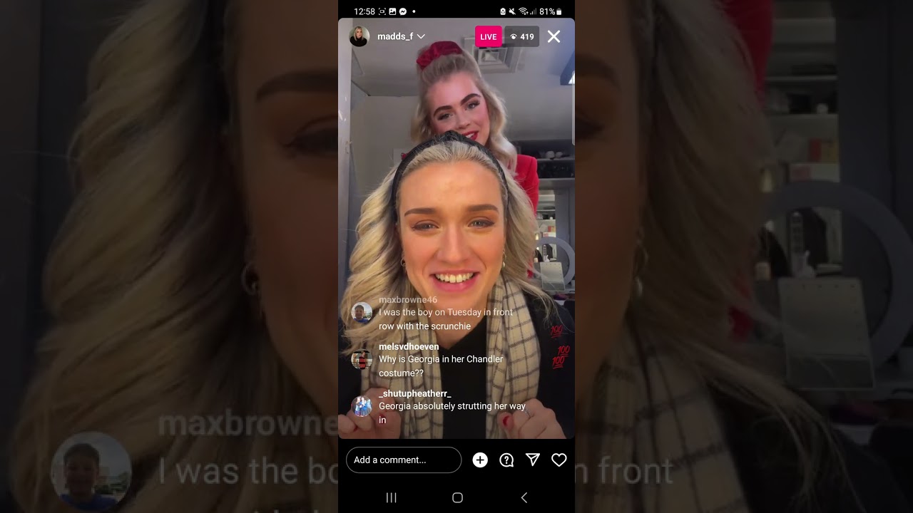 18.02 23 - Maddison Firth Instagram Live