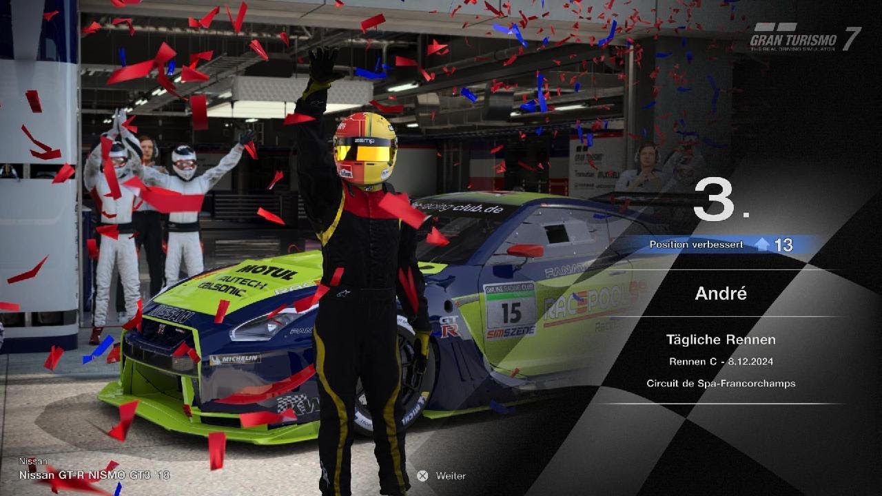 GT7 Daily C 20 Runden in SPA |KW 49