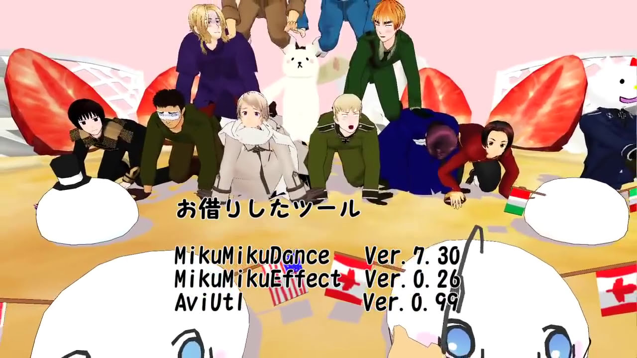 【MMD Happy Synthesizer Featuring Hetalia Characters