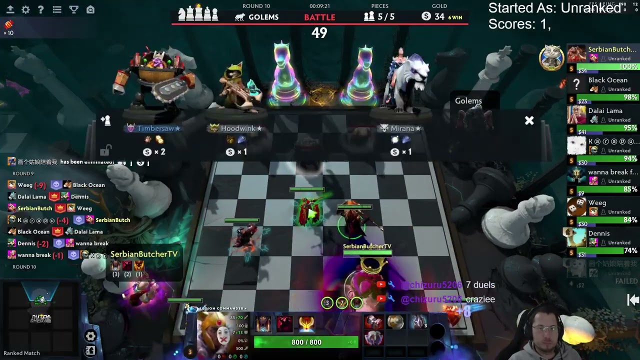 Preseason Game! Faceless 3 Cost! Dota Auto Chess!