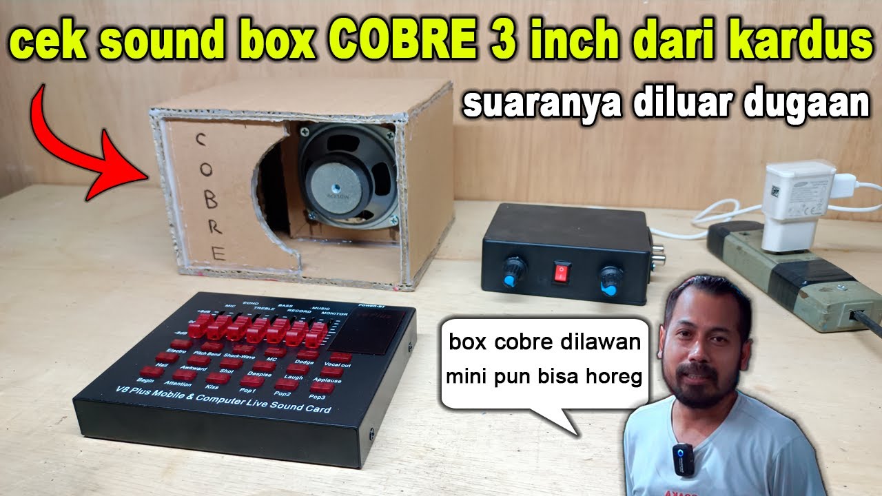Cek sound box COBRE 3 inch dari KARDUS bisa horeg diluar nalar manusia