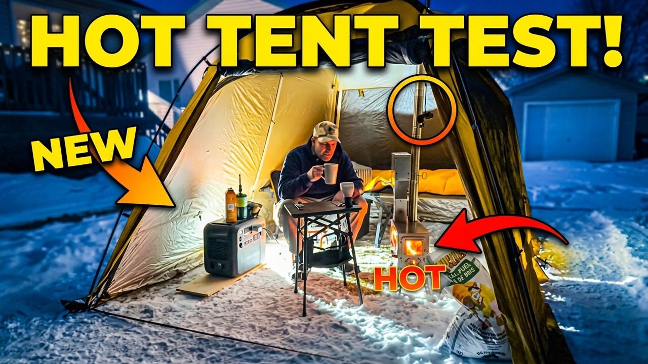 Testing New Hot Tent In My Backyard, Naturehike Dune 7.6