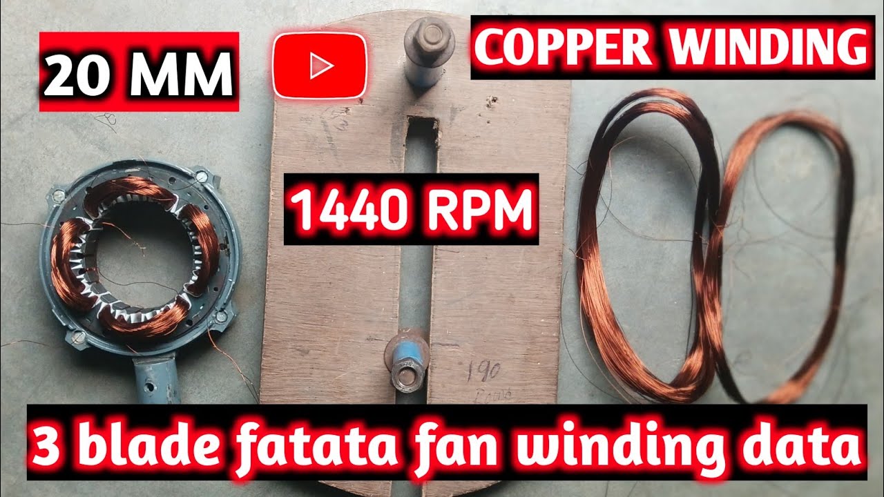 3 blade farata fan winding data | farata fan winding data