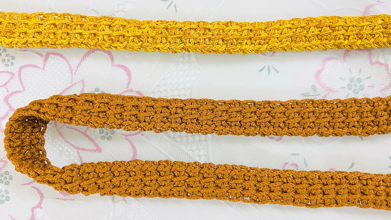 Móc dây quai túi xách - Hướng dẫn móc len đơn giản dễ làm - Crochet bag strap