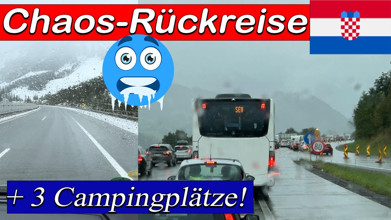 Rückreise Kroatien - Wetter-Chaos😱❄️-Camping Brunner am See-Camping Bella Augusta-Camping Sonneneck