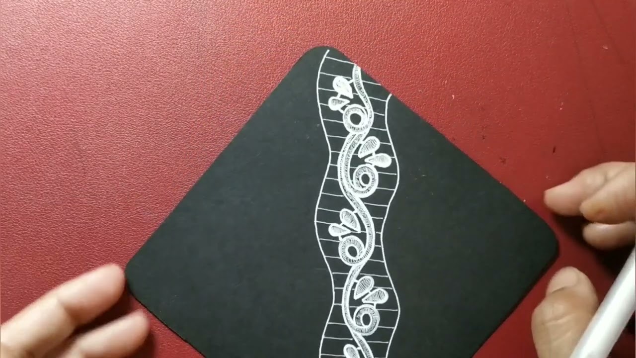 Lacy Zentangles Tile#2