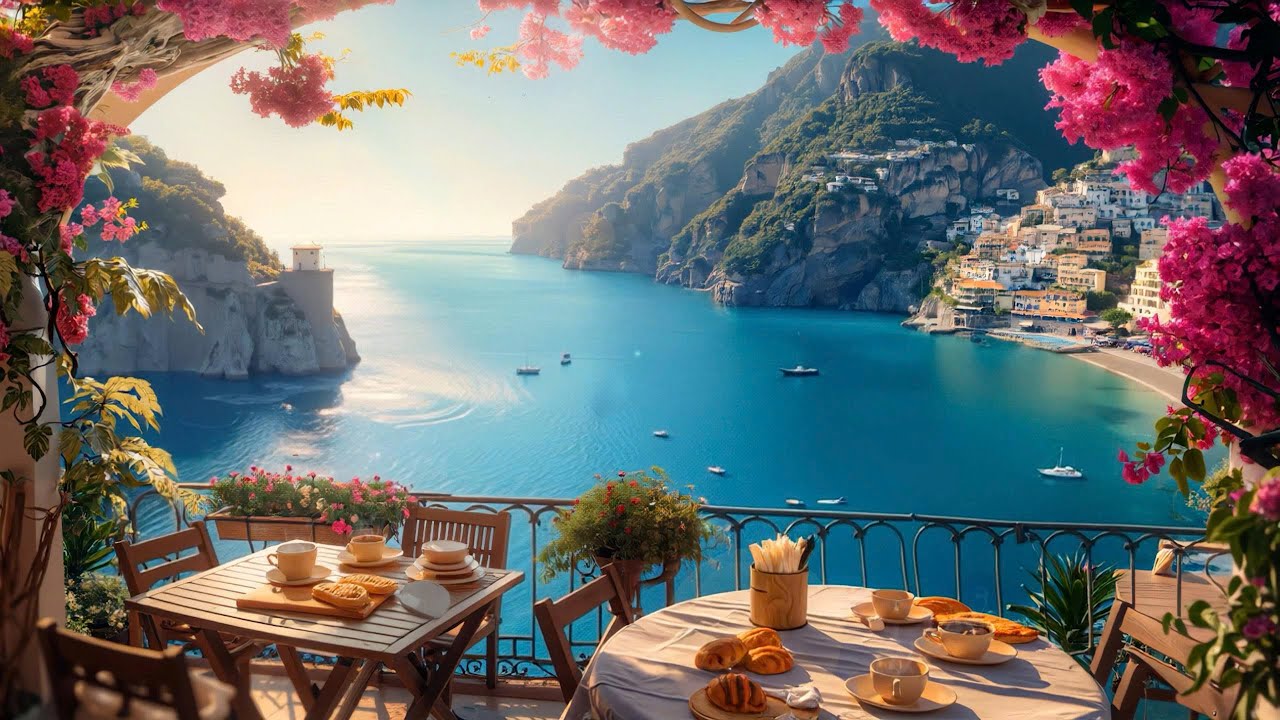 Morning Light in Blue Tones 🌤️ Soft Piano & Jazz with Fresh Air and Nature Sounds