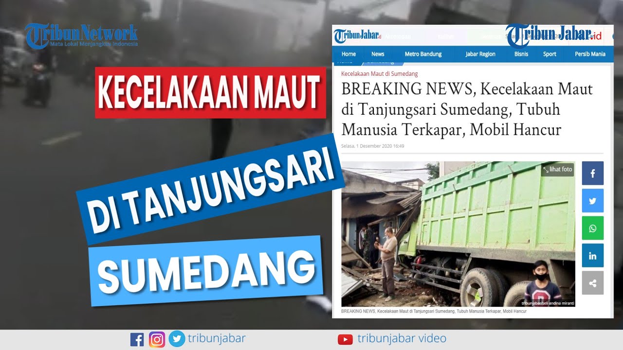 NGERI! Kecelakaan Maut di Tanjungsari Sumedang, Tubuh Manusia Terkapar, Mobil Hancur