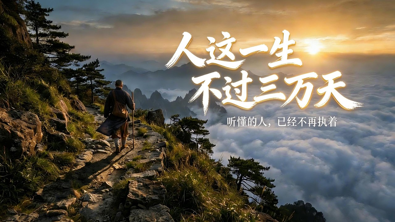 如果你突然醒悟人生，請聽完這首歌《人這一生，不過三萬天》