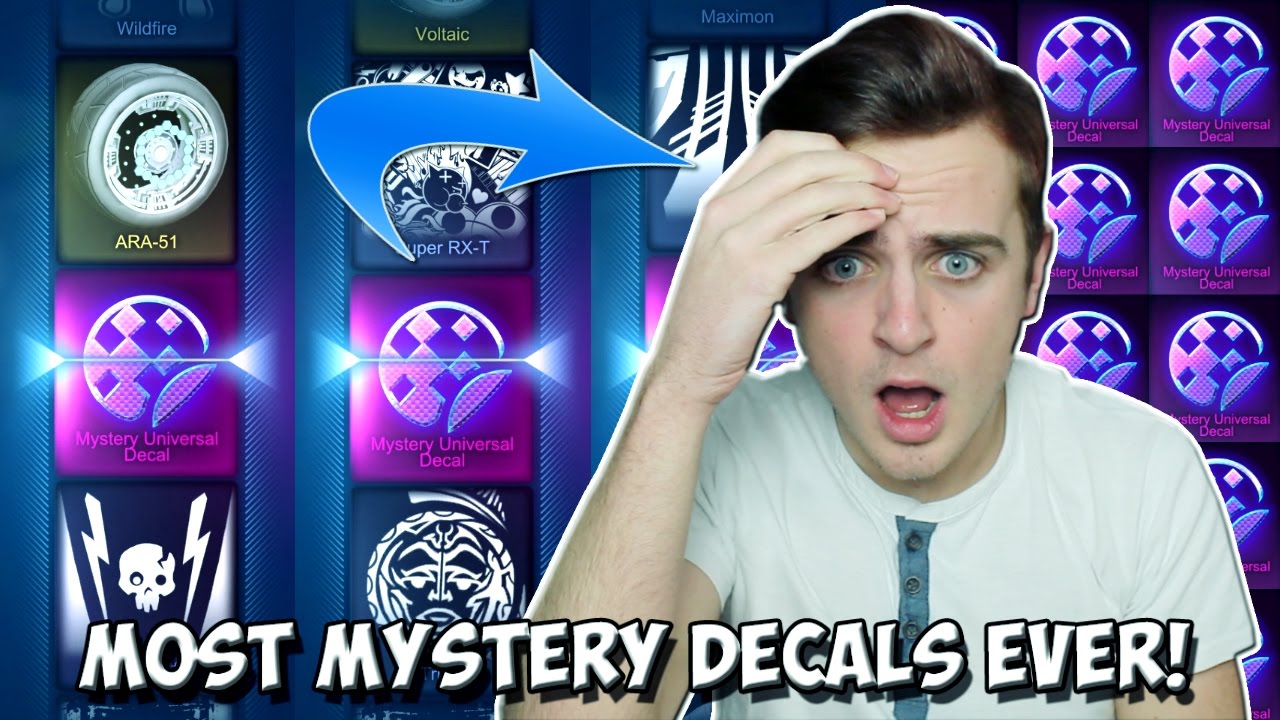 ROCKET LEAGUE - MOST MYSTERY UNIVERSAL DECALS RECORD! | PCC1, CC4 Crate Opening = White Zombas Hunt!