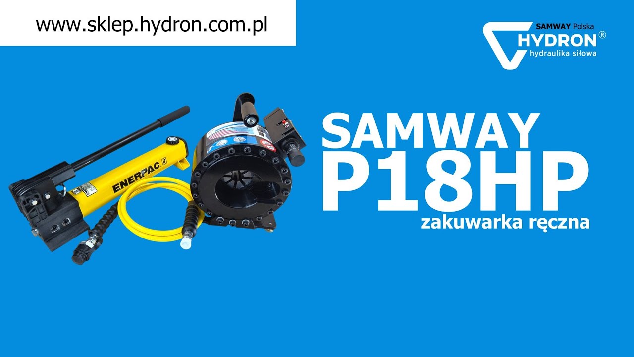 Zakuwarka ręczna do węży SAMWAY P18HP - przenośna zaciskarka do węży hydraulicznych