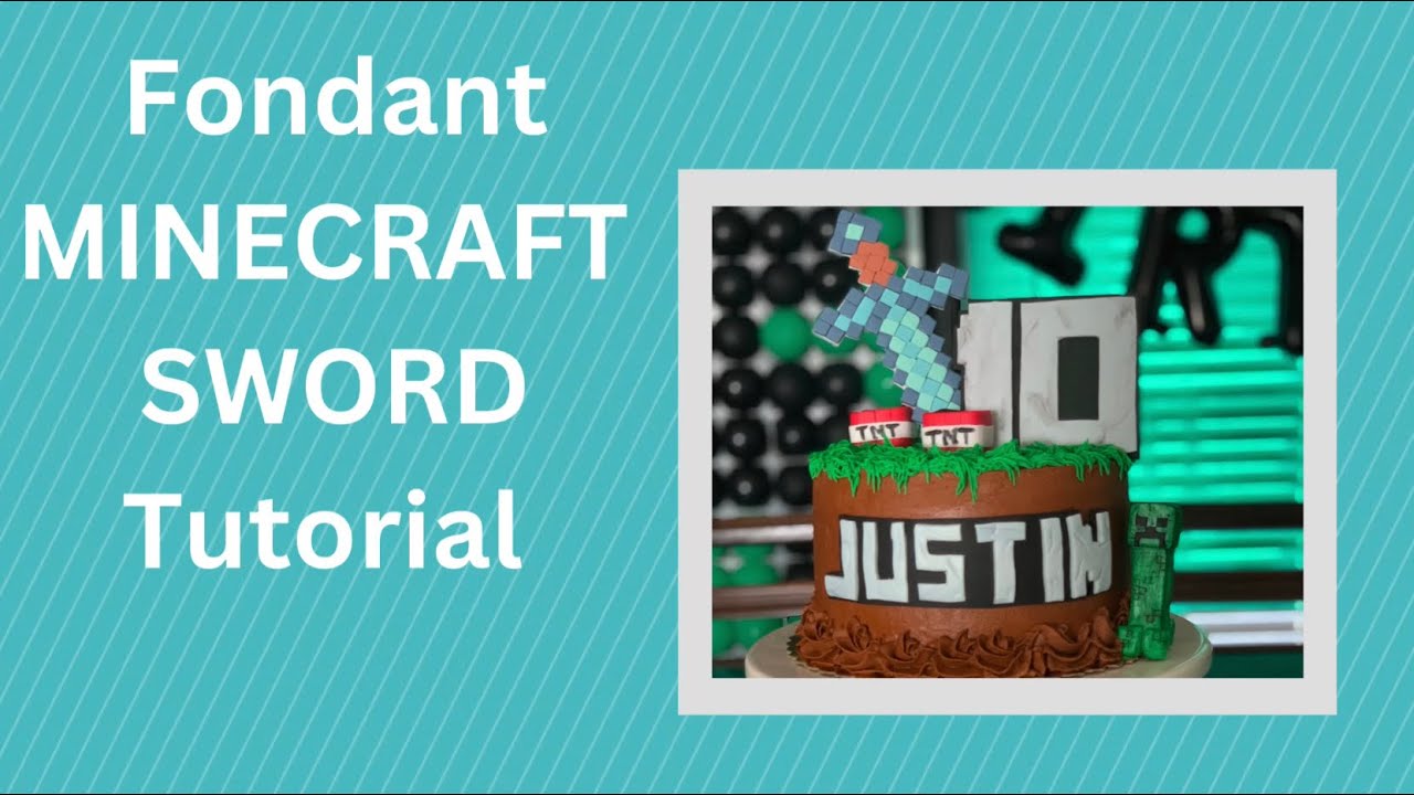Step by step Minecraft fondant cake topper [Part 1 Minecraft sword!]