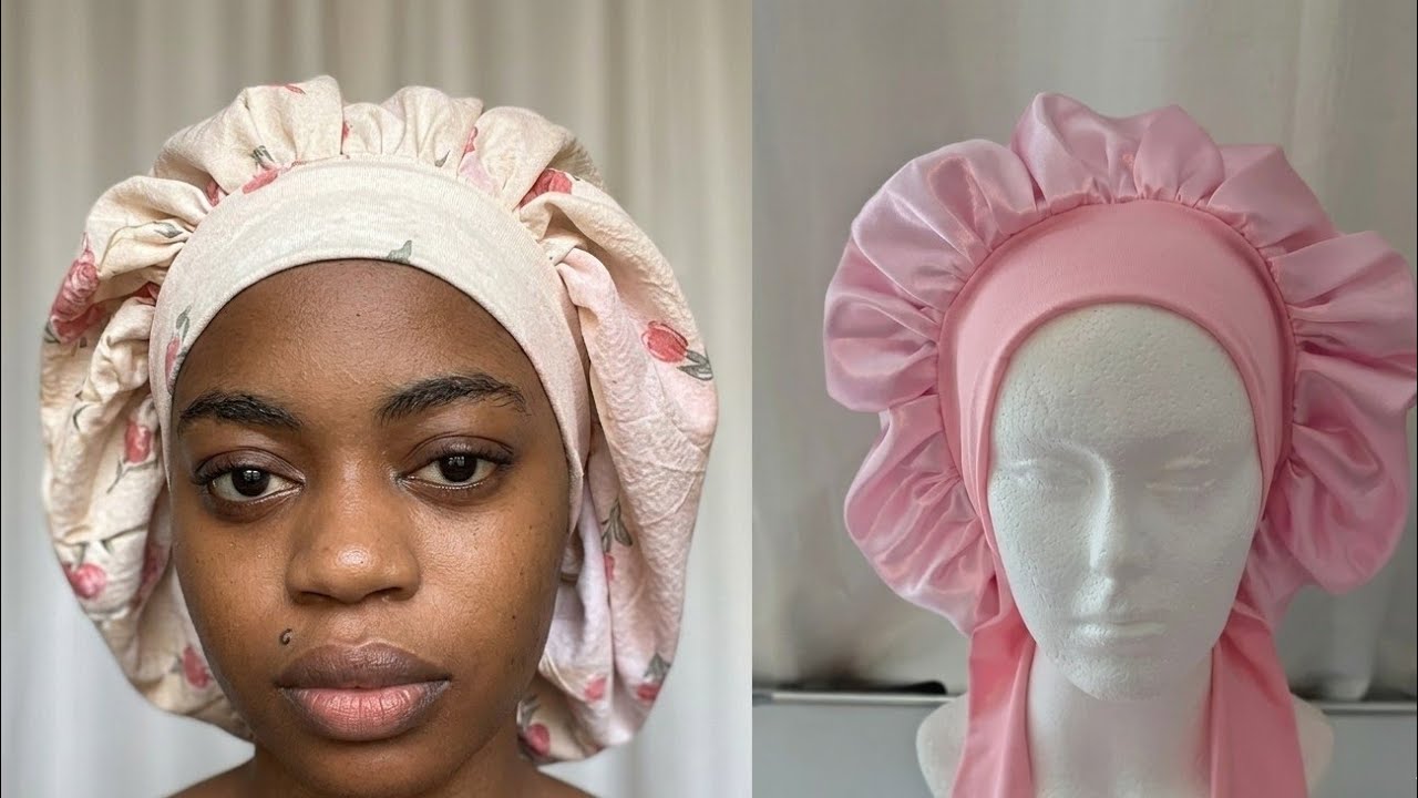 No Elastic Needed! Easy Adjustable Hair Bonnet Tutorial (Beginner Friendly)🌸