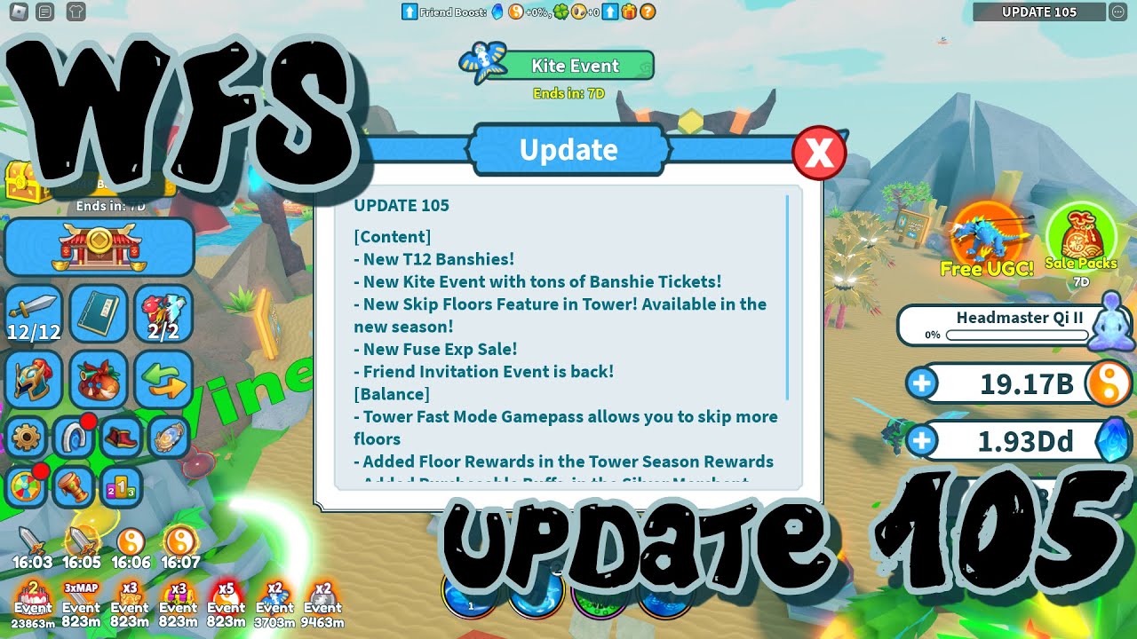 NEW event and Update 105 in Weapon Fighting