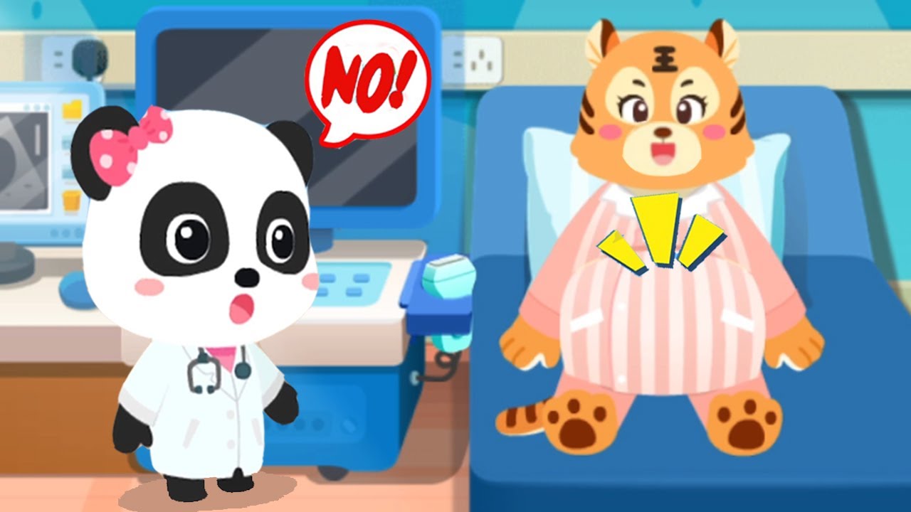Baby Panda's Life: Hospital Doctor - Give Mother Tiger a Prenatal Checkup - Babybus Games