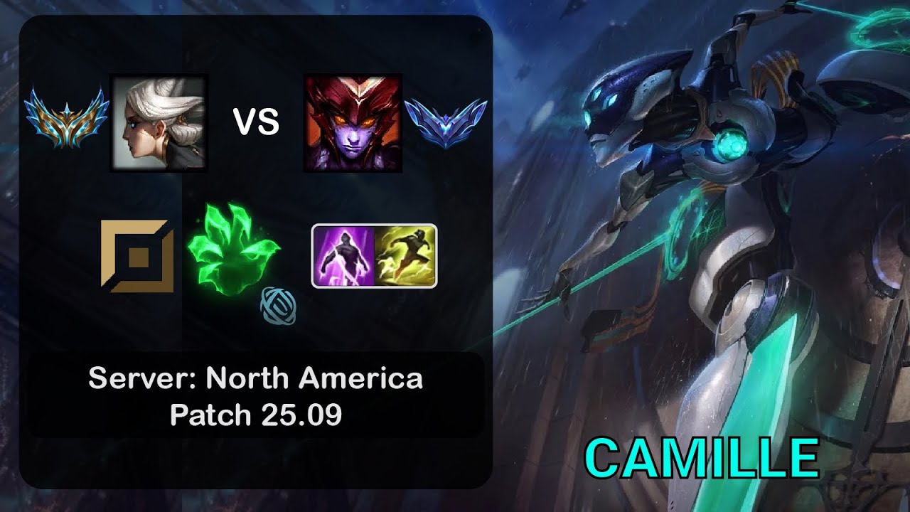 Camille Top vs Shyvana - NA Challenger - Patch 25.09