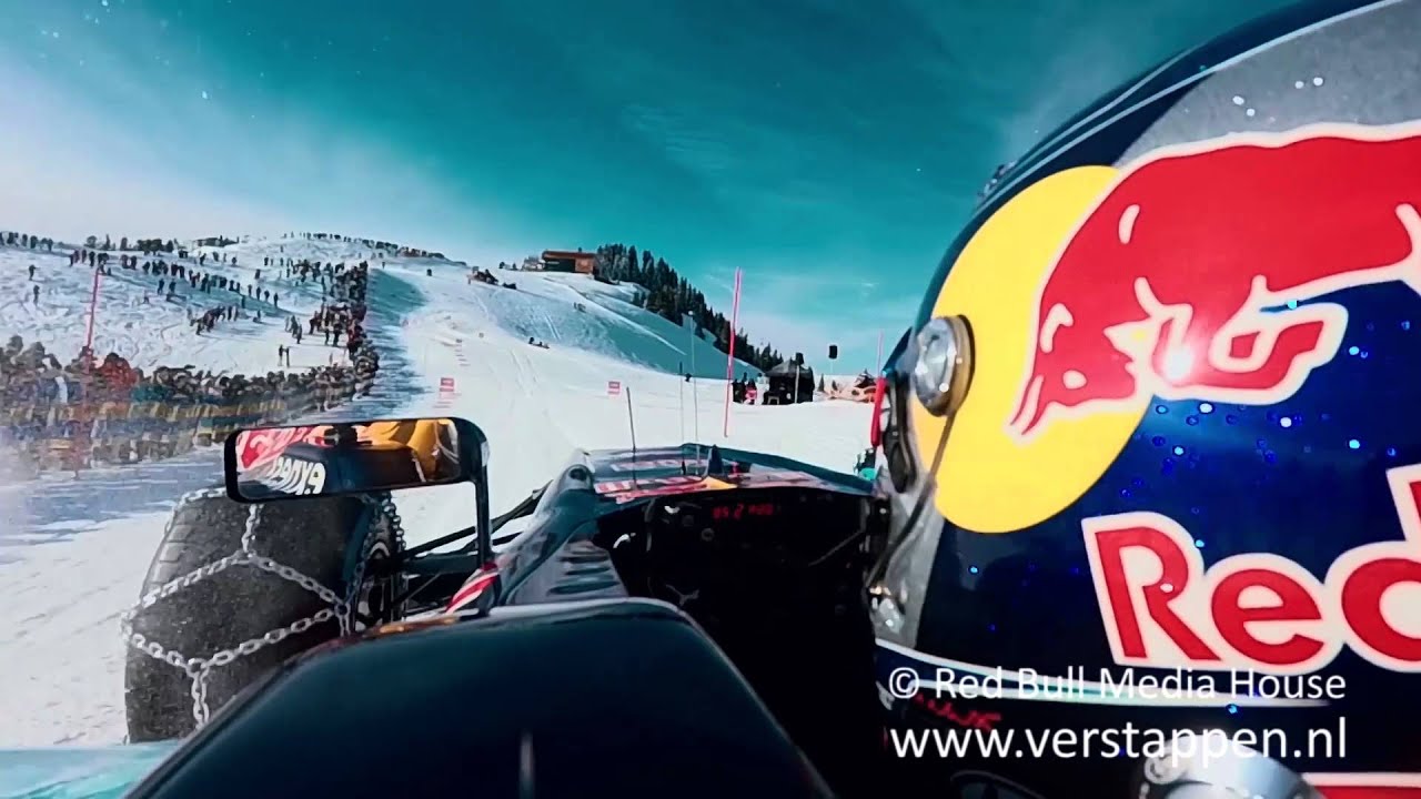Max Verstappen vs. Aksel Lund Svindal on top of Hahnenkamm mountain, Kitzbühel, 14/01/2016