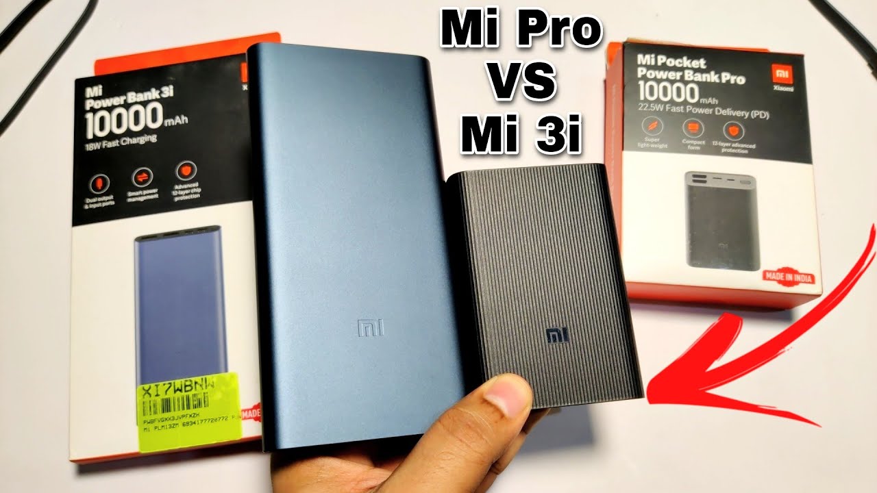 Mi Pocket Power Bank Pro Vs Mi Power Bank 3i Full Comparison | Fast Charging, Capacity, Price, etc