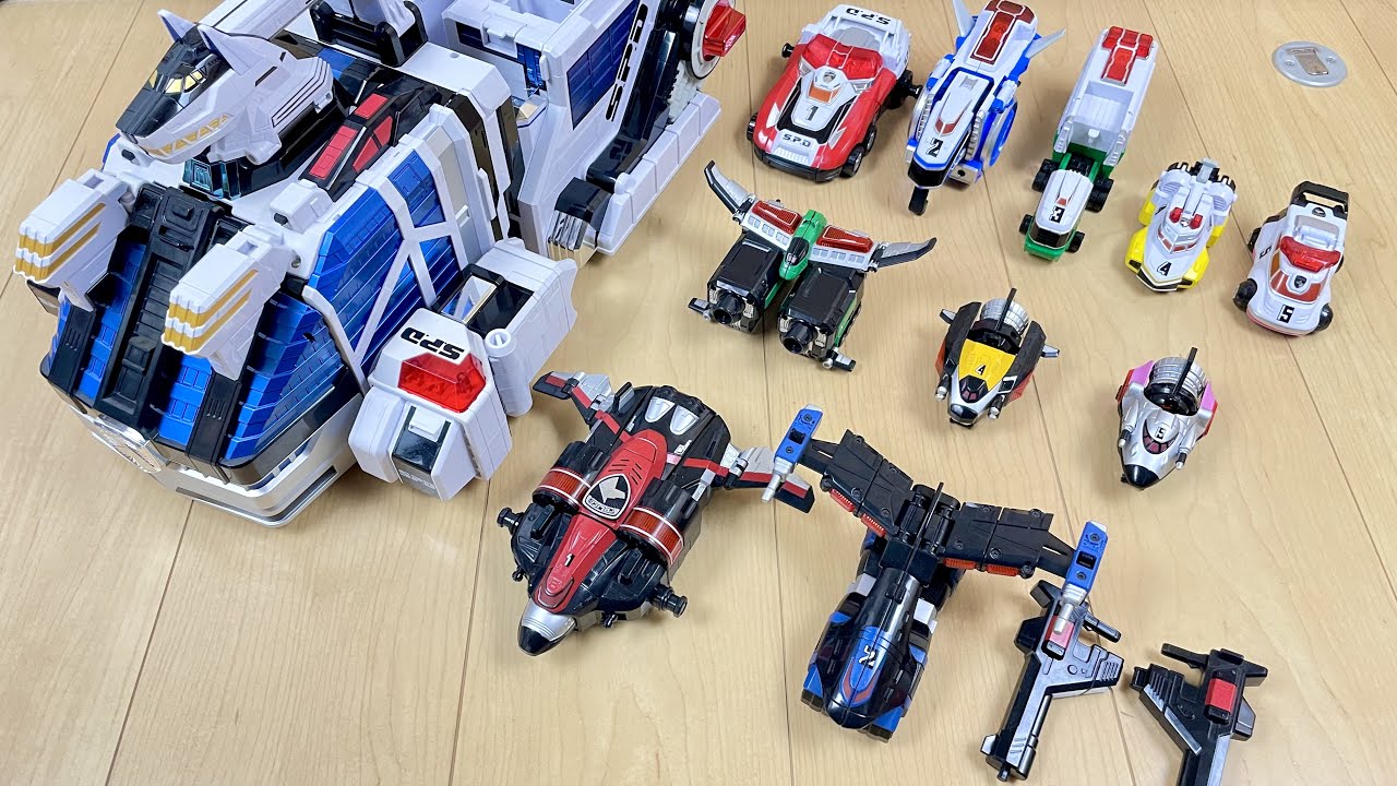 【PowerRangers S.P.D】🐶👮‍♀️地獄の番犬⁉︎デカレンジャーのデカベースロボとデカウイングロボで遊んでみた
