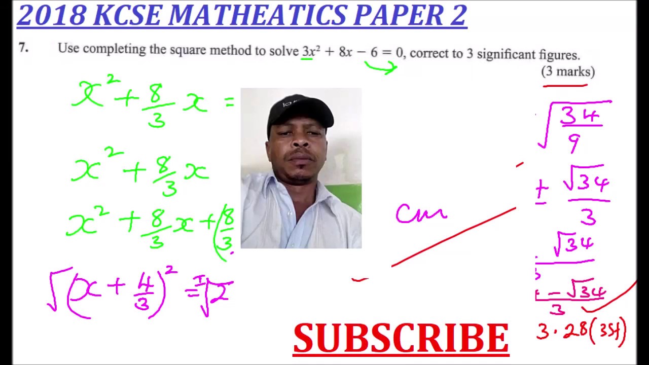 kcse 2018 maths paper2 question 7