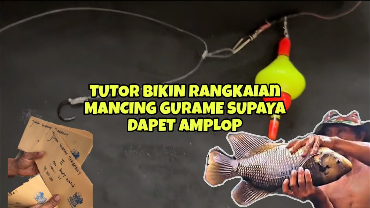 CARA BIKIN RANGKAIAN MANCING GURAME || CARA BIKIN RAKITAN MANCING IKAN GURAME ‼️SASMAKA FISHING