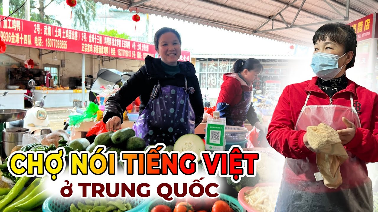 Bất Ngờ Chợ Ở Làng Quê Trung Quốc Rất Nhiều Người Nói Được Tiếng Việt | Phong Bụi