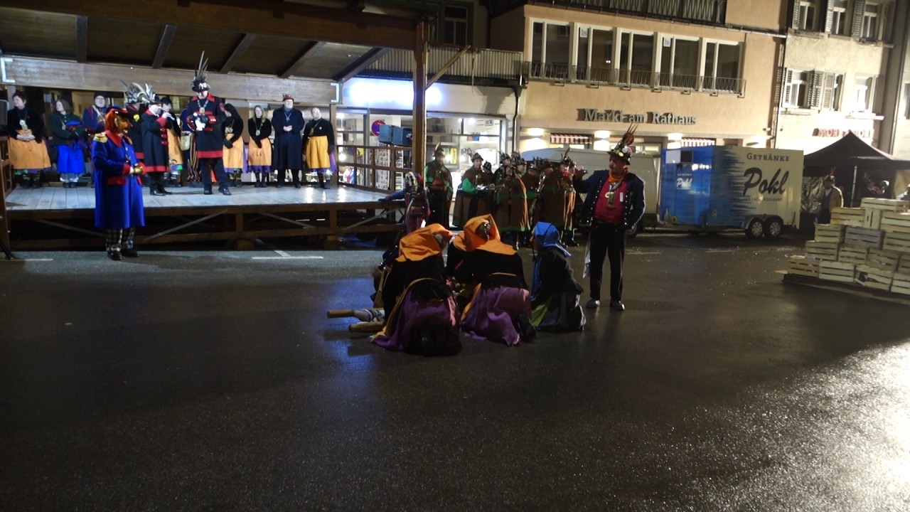 Fasnetsverbrennen auf dem Gespinstmarkt in Ravensburg am 28.02.2017 C0004
