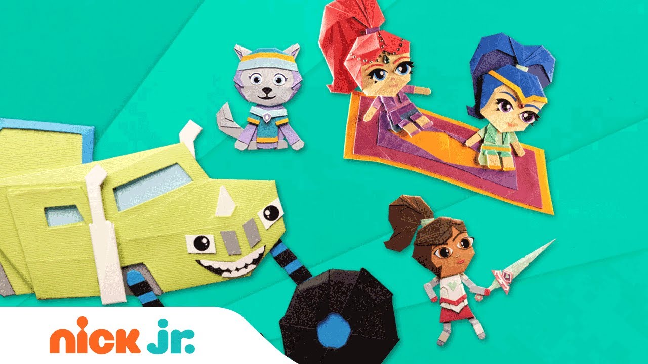 PAW Patrol, Blaze, Nella & More! Paper Craft Fun | Stay Home #WithMe | Nick Jr.