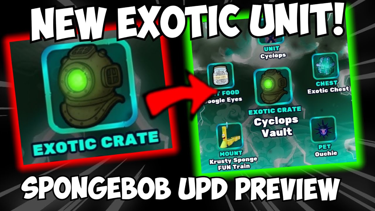 New EXOTIC CYCLOPS UPDATE! Spongebob TD Update Preview!