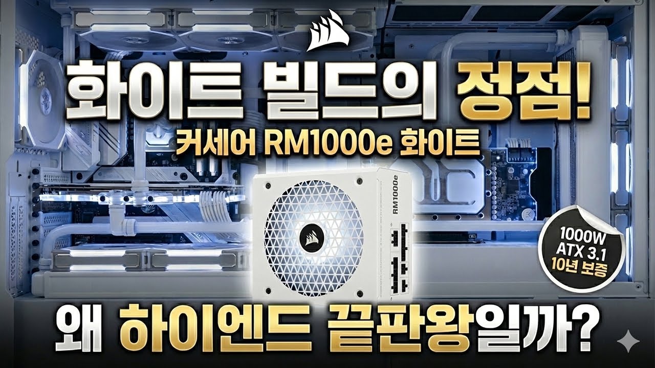화이트 빌드의 정점! 커세어 RM1000e 화이트, 왜 하이엔드 끝판왕일까?
