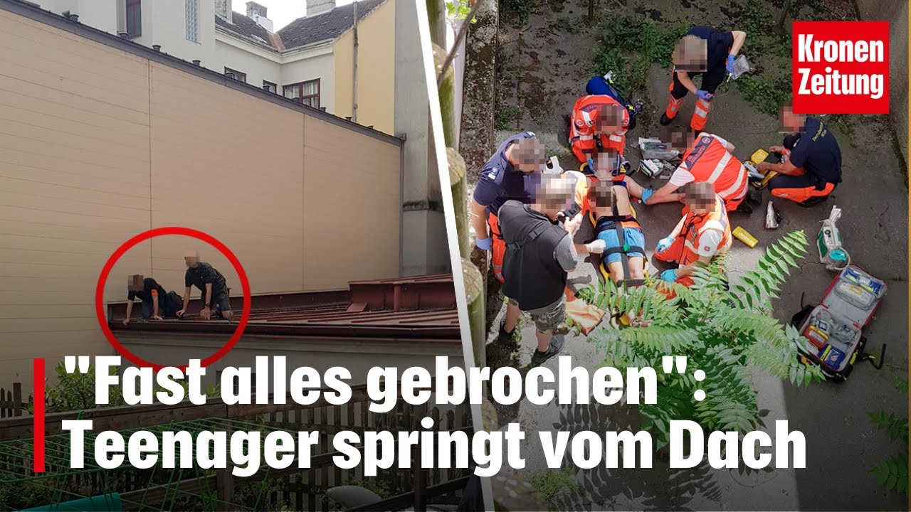 Flucht vor Polizei: Teenager stürzt vom Dach | krone.tv NEWS