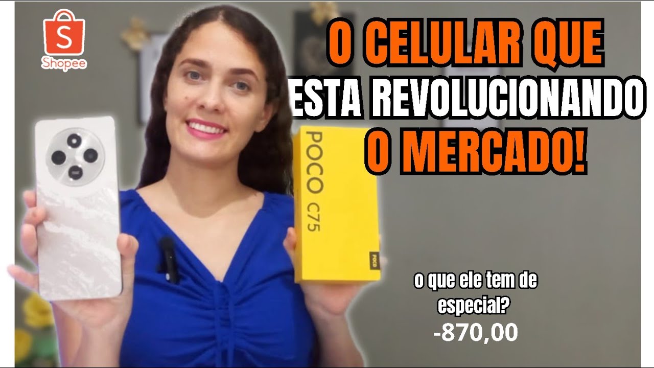 Comprei o POCO C75 (unboxing + resenha sincera)