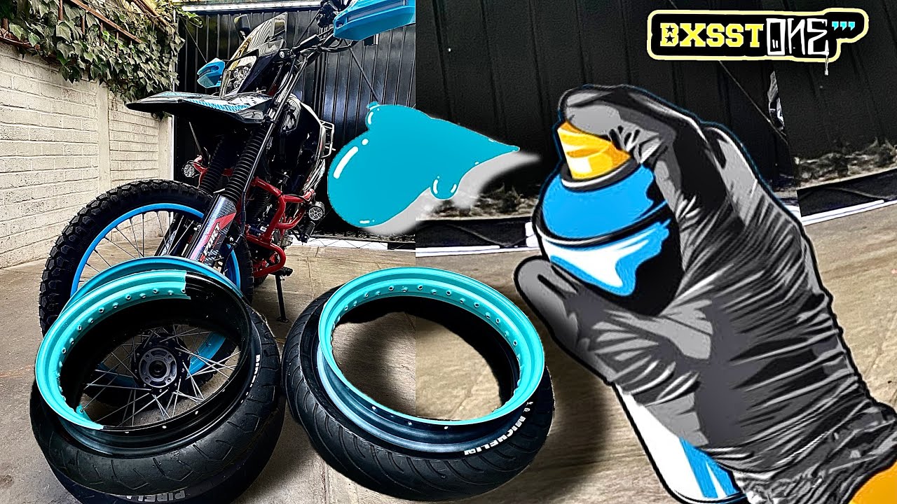 COMO PINTAR LOS RINES SUPERMOTARD!