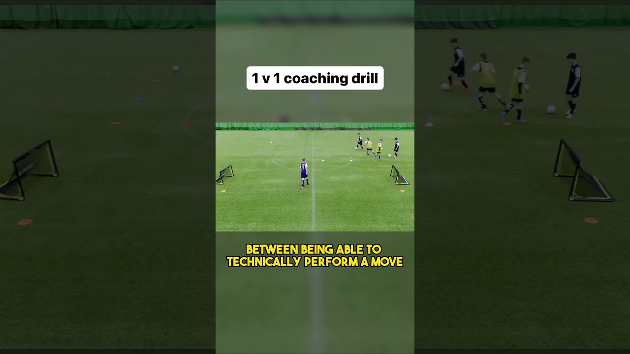 Simple 1 v 1 drill for Soccer Coaches