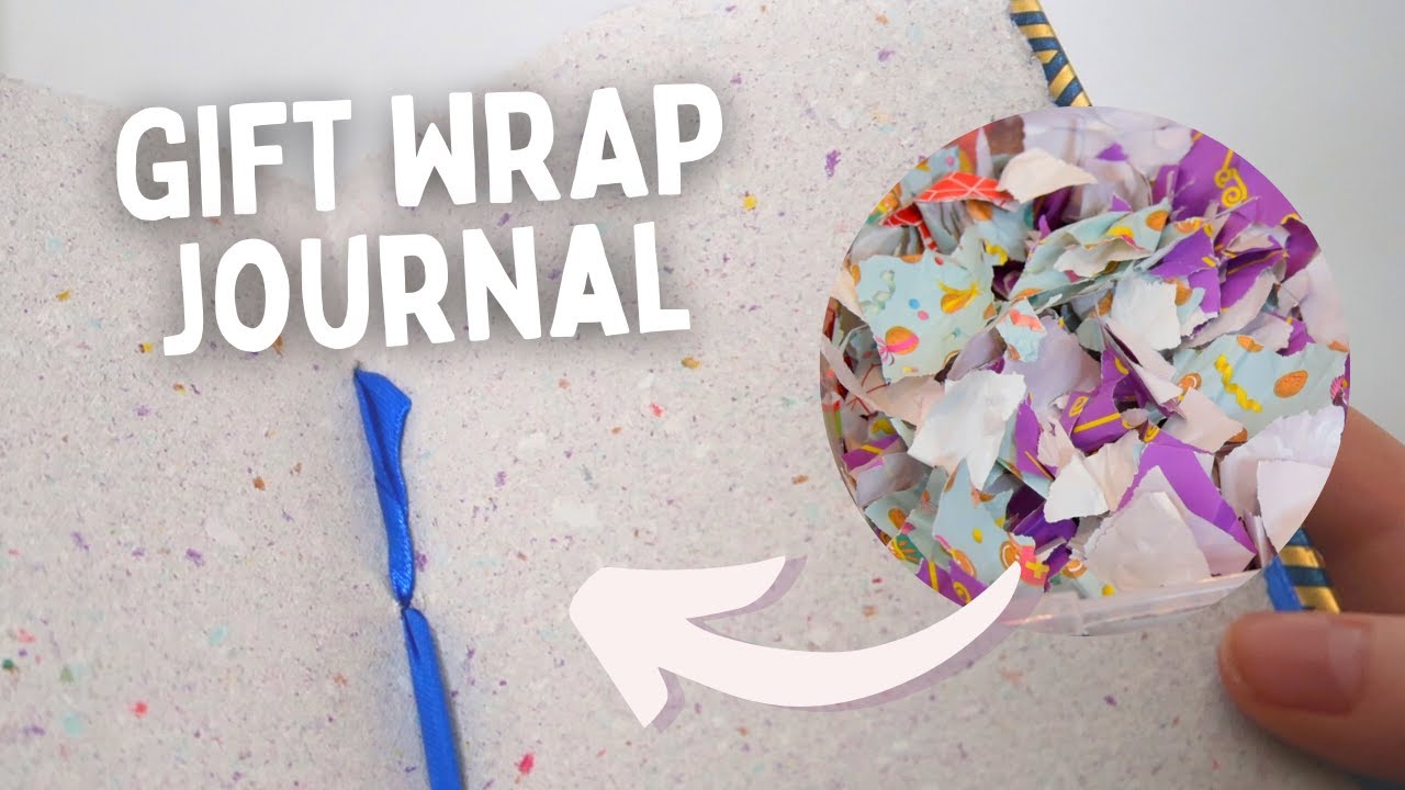 How to turn WRAPPING PAPER into a journal! (easy binding method) | Tutorial