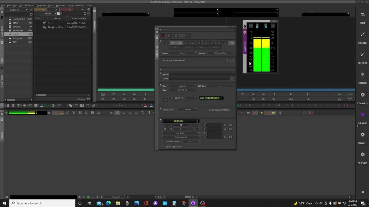 Record voice over Avid Media Composer