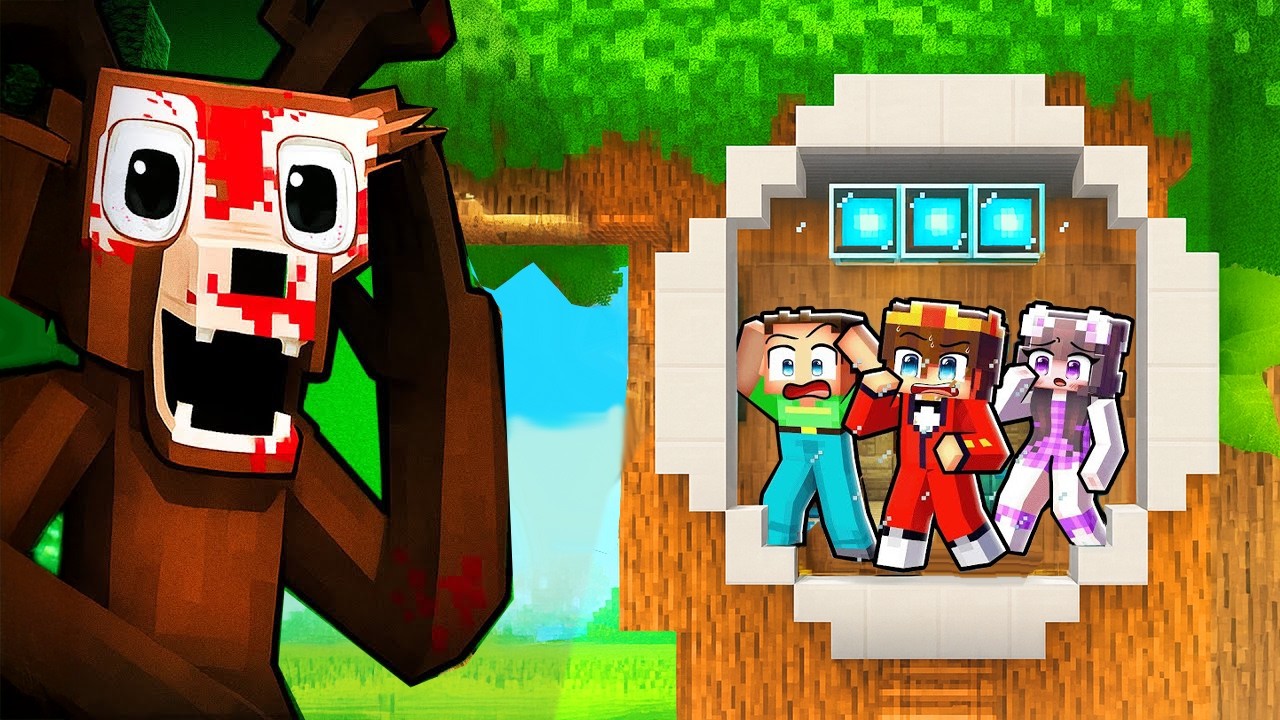 SICHERES BAUMHAUS 99 Nächte Überleben in Minecraft!