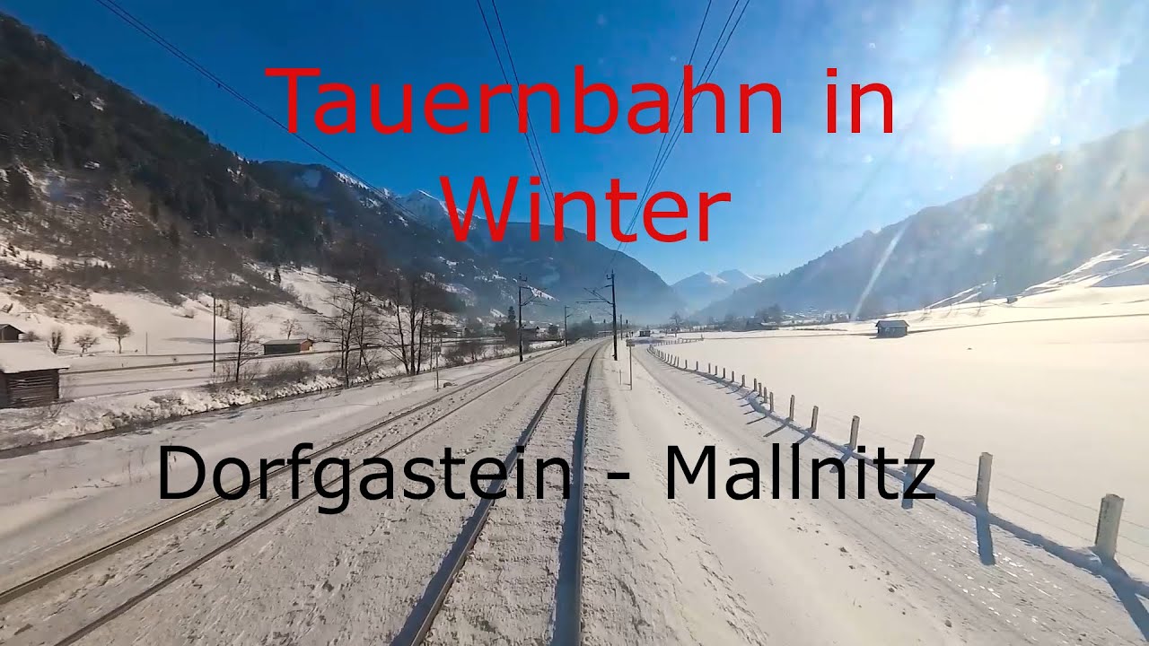 Cab Ride | Führerstandsmitfahrt Tauernbahn (WINTER) Dorfgastein - Mallnitz  Br185