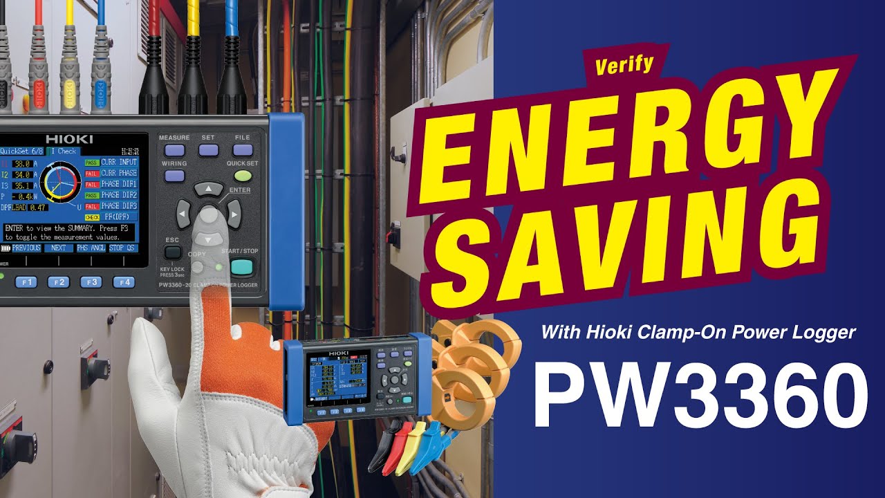 Learn How To Verify Energy Savings with Hioki Clamp On Power Logger PW3360!