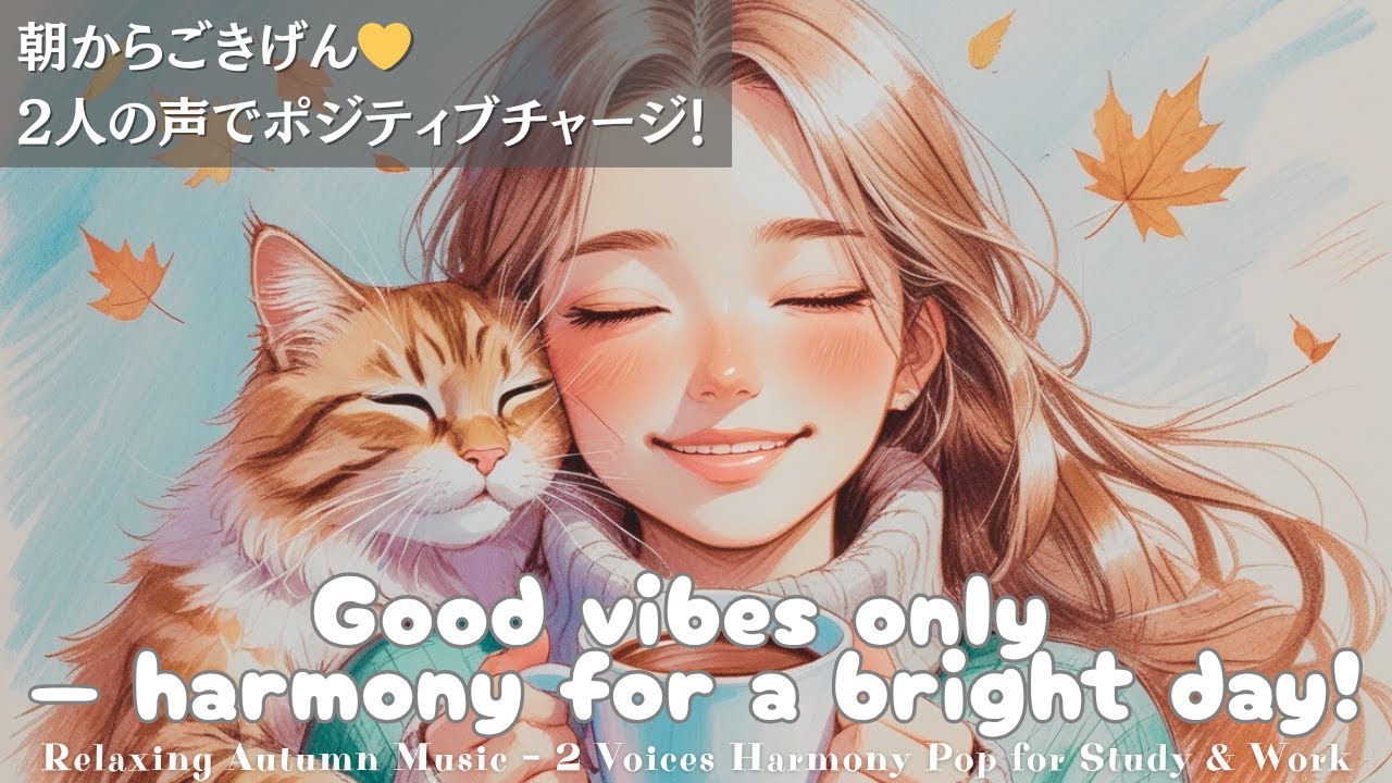 【洋楽BGM】朝から元気が出る💛2人のハーモニーでポジティブチャージ！｜Bright Harmony Pop chill & focus mix