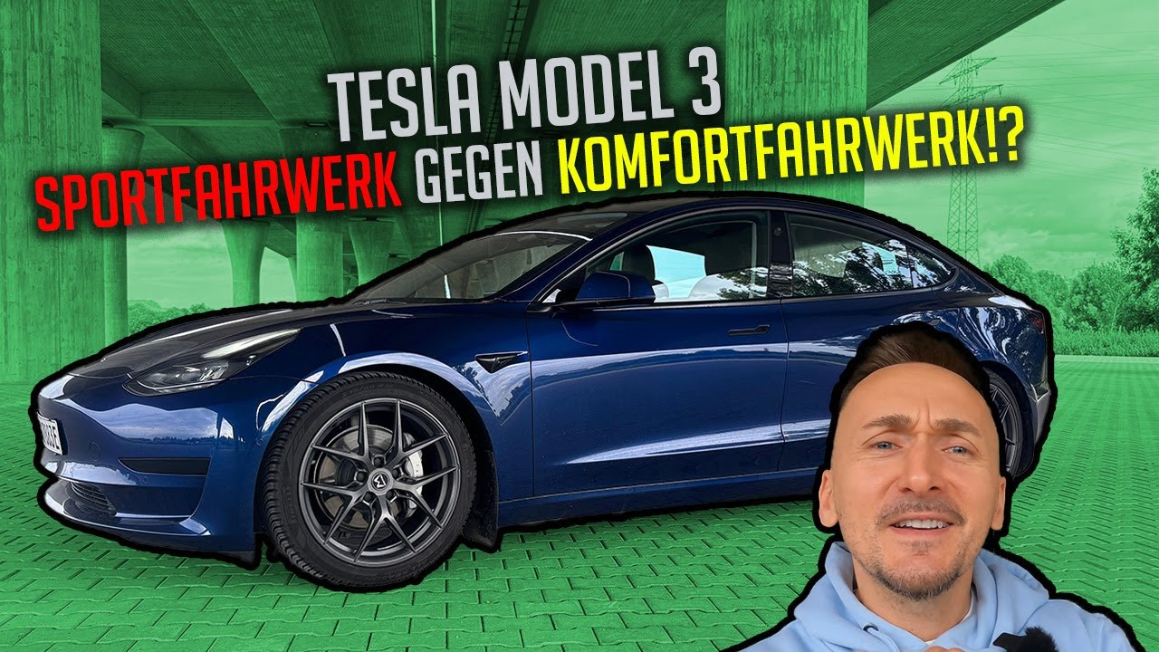 Tesla Model 3 Sportfahrtwerk raus, Komfortfahrwerk rein?! Komfortabel und TIEF! lautlos performance